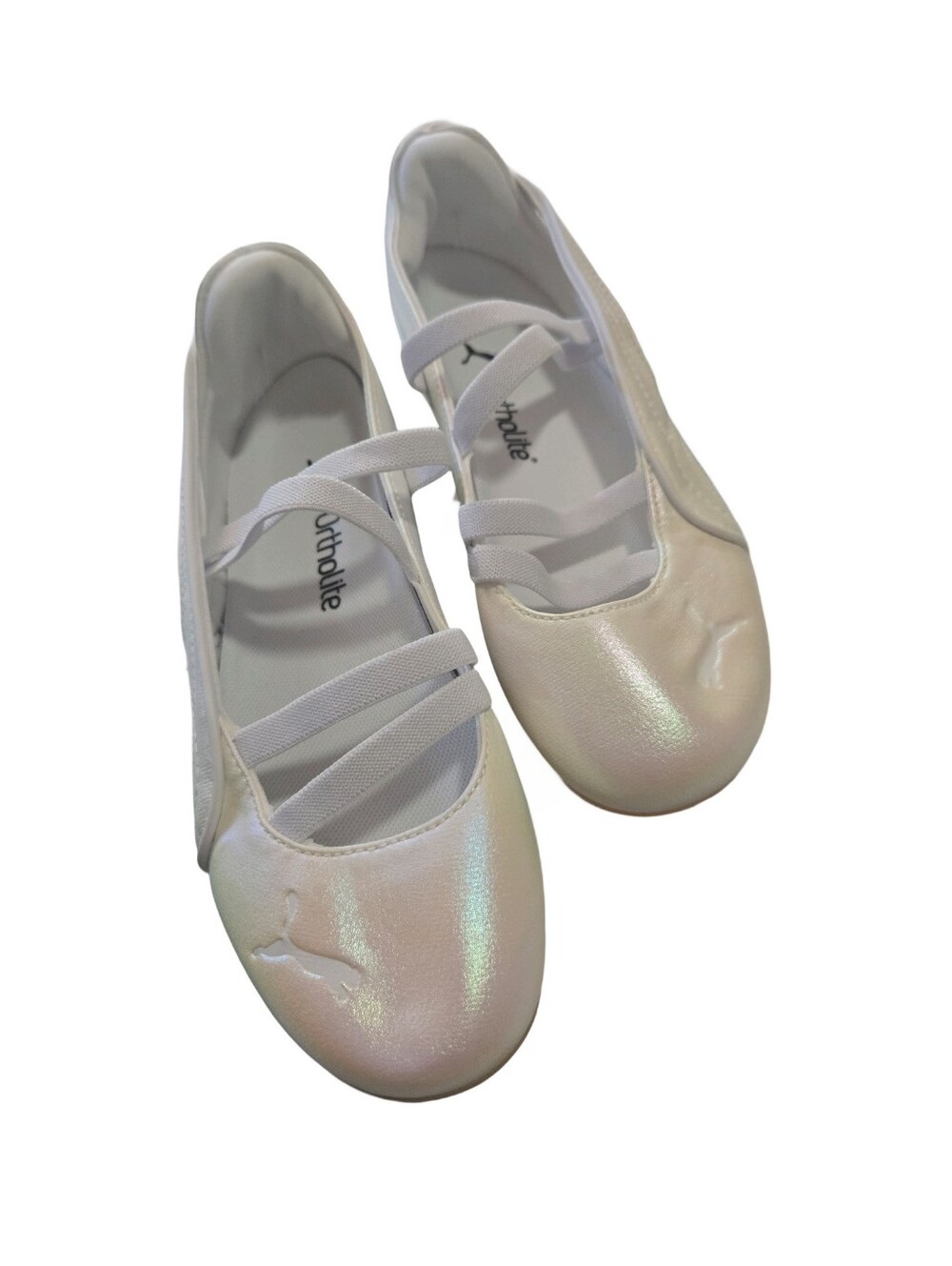 Puma Iridescent Speedcat White Mary Jane Ballet Flats 36